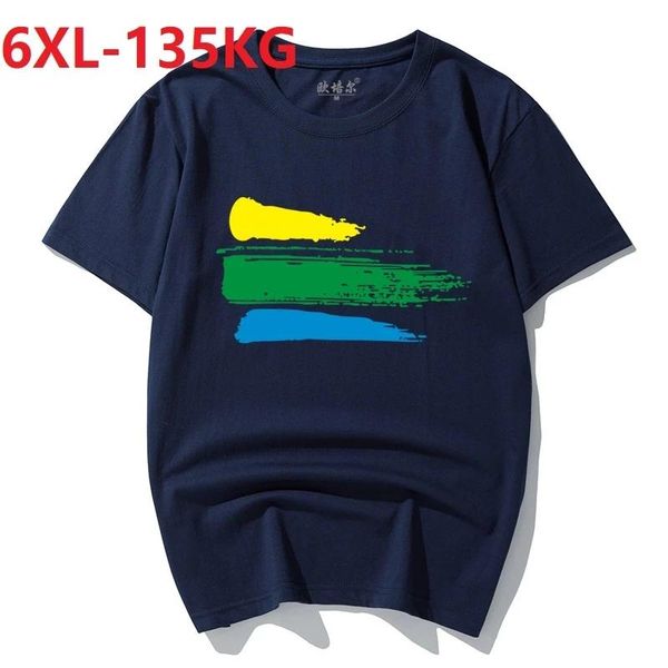 

summer plus size men creativity geometry cotton t-shirt short sleeve hipster home soft breathable tees 6xl big fat 56 men's t-shirts, White;black