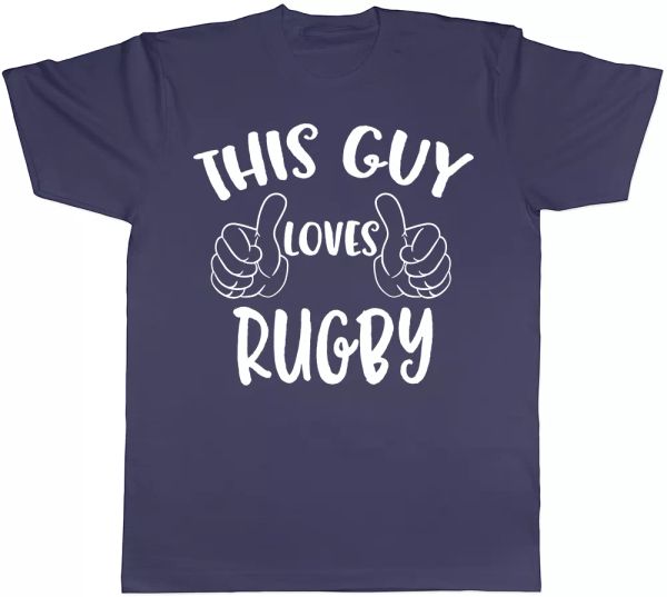 

this guys loves rugby mens short sleeve t-shirt, White;black
