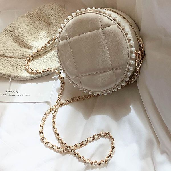 

evening bags for luxury lattice women crossbody bag handbags designer leather round small shoulder female zip purse