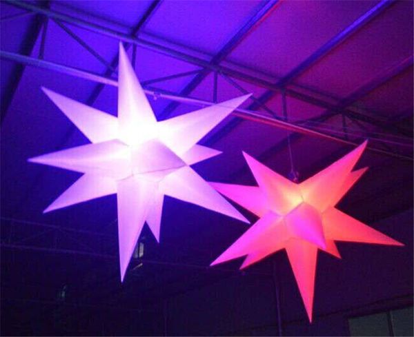 XYaufblasbarer, farblich veränderter riesiger aufblasbarer Beleuchtungsstern mit LED zur Dekoration