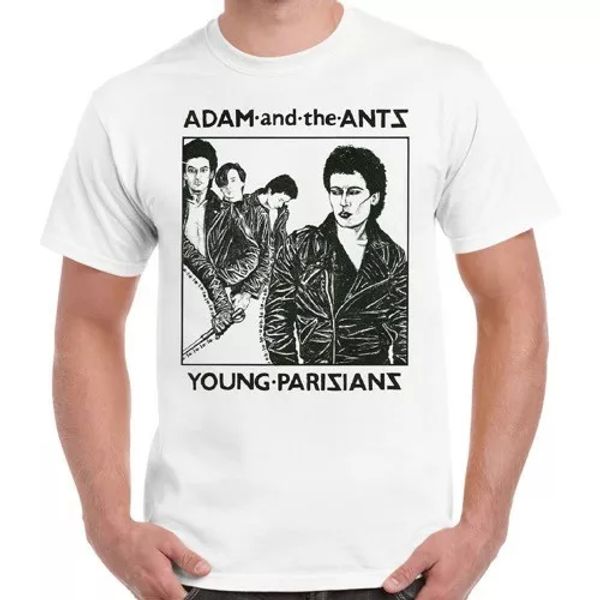 

adam and the ants young parisians 70s new wave retro t shirt 1145, White;black