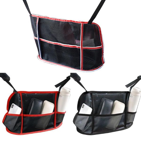 

car organizer net pocket handbag holder 3-layer mesh seat back bag for storage