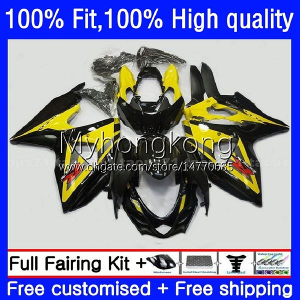 Bodys Iniezione per SUZUKI GSXR 1000CC 1000 CC K9 09 Giallo nero 10 11 12 13 14 16 28No.62 GSX-R1000 GSXR1000 2009 2010 2011 2012 2013 2015 2016 GSXR-1000 09-16 OEM Carenatura