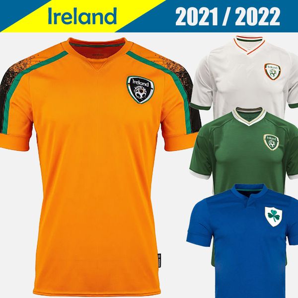 

ireland 21 22 soccer jersey centenary national team 2021 2022 home away orange irish world cup football shirts men kids kit hendrick robinso, Black;yellow