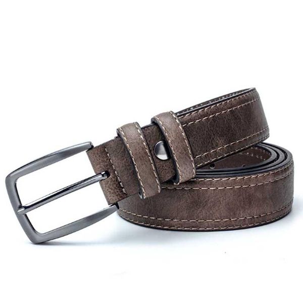 

belts aoluolan luxury pin buckle men's belt leather men male genuine strap casual for, Black;brown
