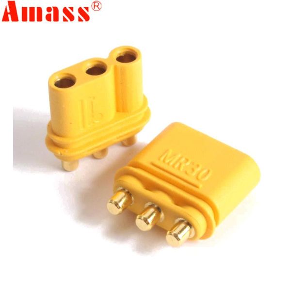 

smart power plugs 5 / 10 50pair amass mr30pb connector plug with sheath female & male for rc lipo battery multicopter airplane