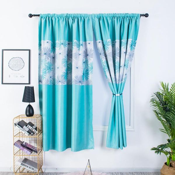 

curtain & drapes lychee flower printed lightproof gradient door window room divider valance home decoration