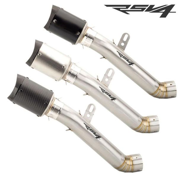 

for aprilia rsv4 2009 to 2021 motorcycle slip on exhaust middle link pipe with muffler system