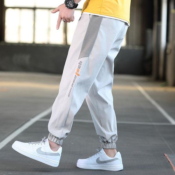 

spring men 's casual pants loose tappered sports men's, Black