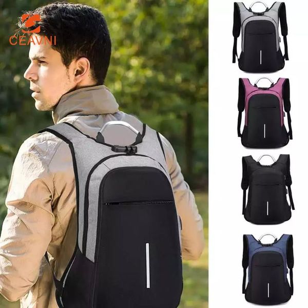 

backpack men's waterproof lapanti-theft usb charging password lock bag computer business back pack backpacks school