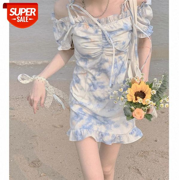 

[pure desire holiday dress] haijie diary on 3/24 at midnight girl's tie-dye fashion trendy women's clothing #fo1p, White;black