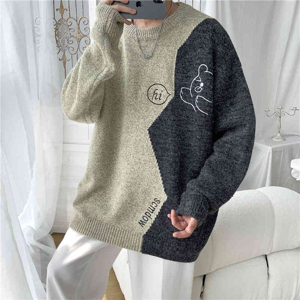 

men's sweaters fashion the neck men's shirt shreds hip hop impression streetwear pull oversized 7xl 6xl o ver for spring fall 40ax, White;black