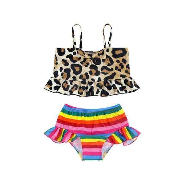 

styles kids girls swimwear swimsuit children print bandage bikini wholesale baby girl biquini swimming suit one-pieces, Black