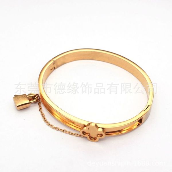 

stainless steel fritillaria tetraphylla bracelet middle ancient grooved leather bracelet fashion trendy jewelry, Black