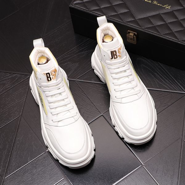 

fashion designer men white driving wedding dress shoes breathable lace up platform trend loafers mens comfortable chunky casual sneaker x155, Black