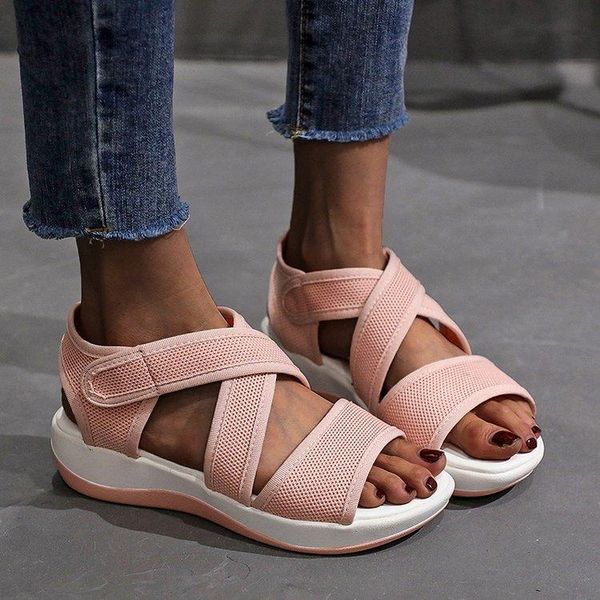 

sandals fashion open toe women's sports thick-soled increased flat-soled non-slip beach shoes summer ladies, Black
