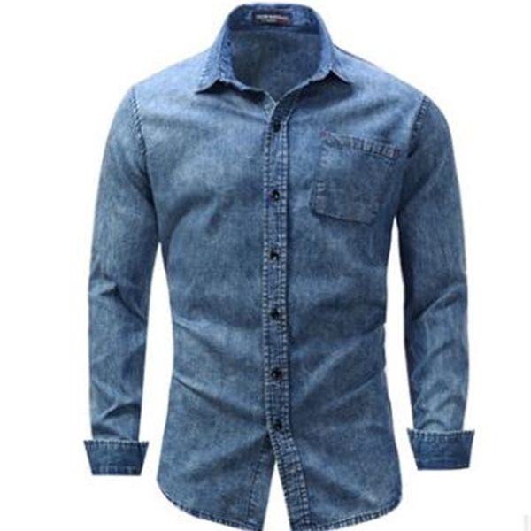 

men's casual shirts 100% cotton male denim long sleeves large size mens single breasted jeans blouses camisa social j2403 3uq, White;black