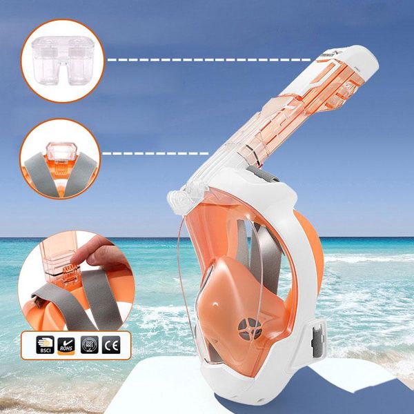 

diving masks full face mask snorkeling hd wide view underwater anti-fog swimming scuba for youth equipment
