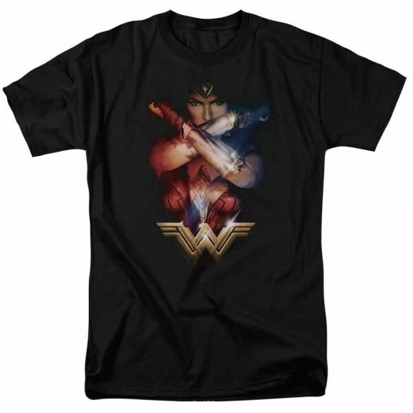 

wonder woman movie arms crossed t shirt licensed comic book hero tee new black, White;black