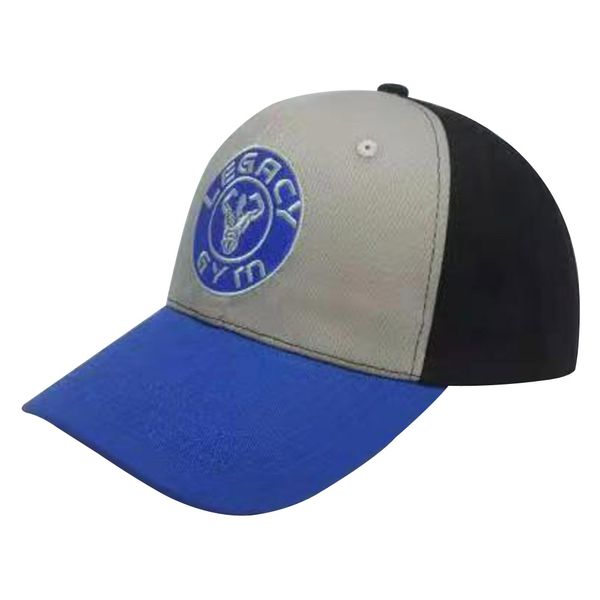 

curved brim bent visor custom-made diy design sport cap adjustable closure 100% cotton custom baseball hat customize logo sizable closer, Blue;gray