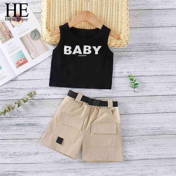 

jumpsuits summer child boy girls' children clothing letter printing sleeveless + shorts suit cute kids baby clothes 31c9, Blue
