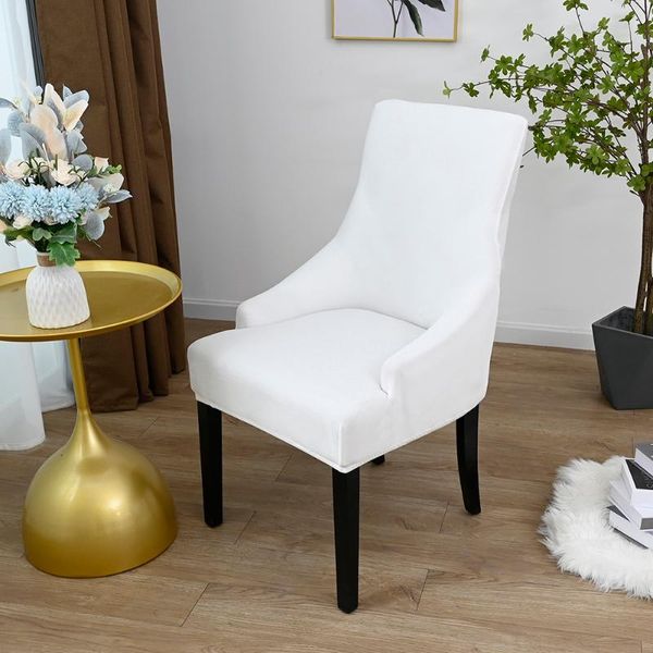

chair covers elastic cover stretch modern removable solid color banquet seat protector case for kitchen el