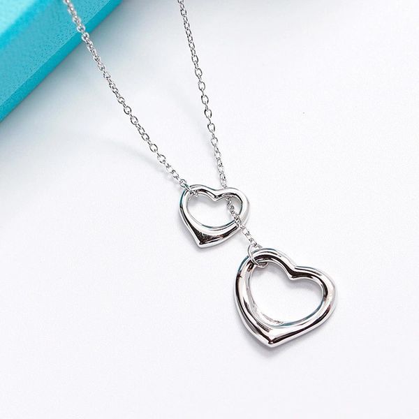 

tiff love necklace 925 silver fashion temperament net red same pendant ins tide valentine's day gift ladies party jewelry