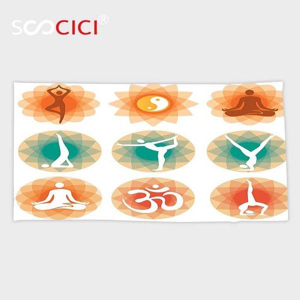

towel custom microfiber ultra soft bath/hand towel,yoga decor different yoga positions asian physical mental and spiritual practice