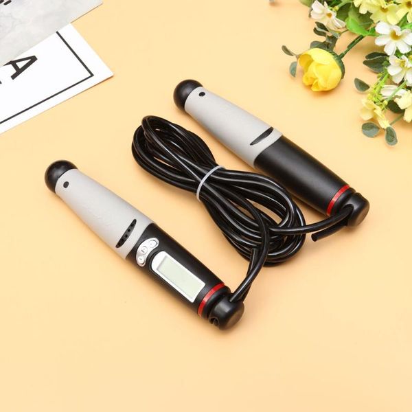 

jump ropes durable rope pratical count portable skipping fashion for daily use (black, without bat