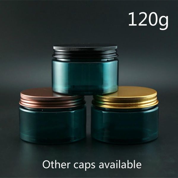 

storage bottles & jars 120g green plastic container empty jar refillable cosmetic cream body lotion tea cookie candy packaging bottle