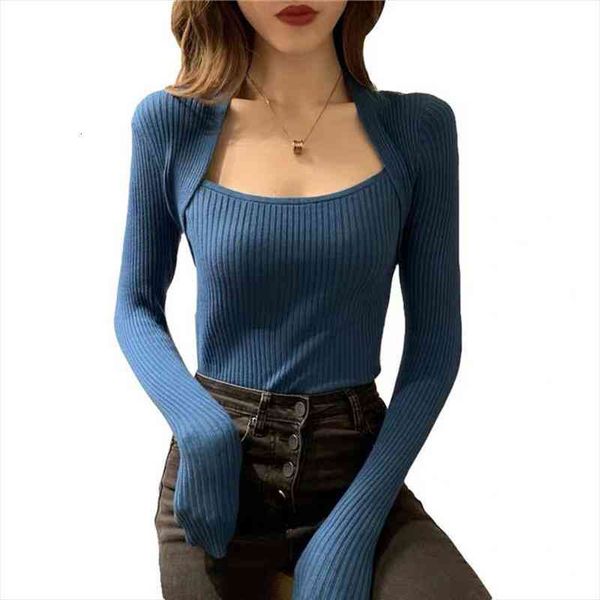 

long sleeve square shawl neckline knitted pull sweater shoulder off femme pullover clothes autumn winter women, White;black