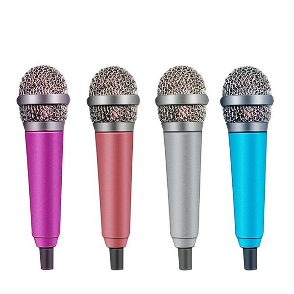 

microphones 4color handheld mic portable mini 3.5mm stereo studio microphone for lappc deskktv karaoke 5.5cm*1.8cm