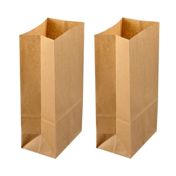 

kraft paper bags breakfast square bottom candy baking dessert party gift wrap