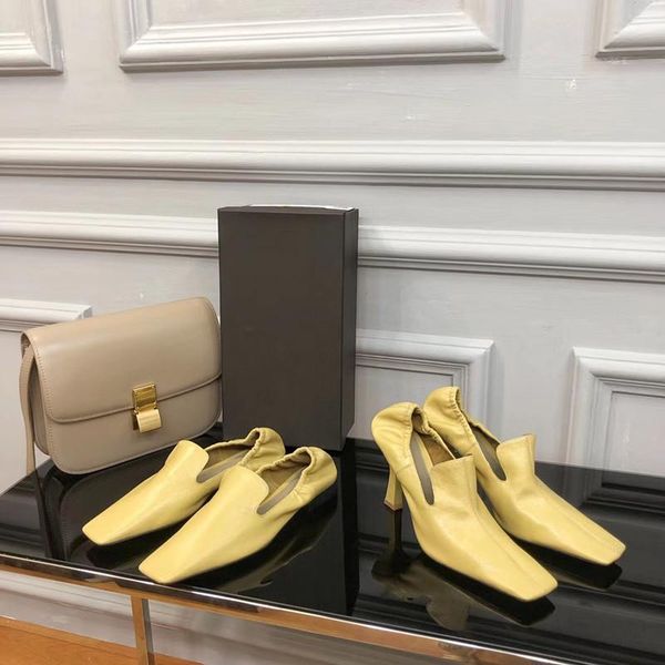 

dress shoes 2021 women lady genuine leather high flat heel pumps, Black