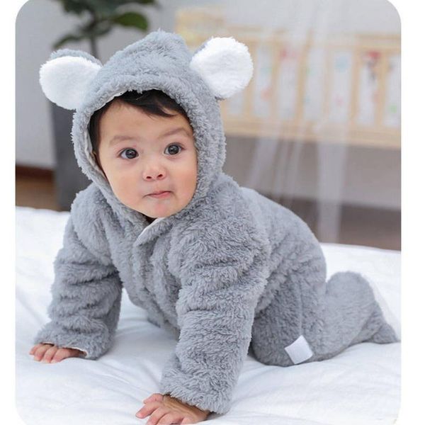 

carriers, slings & backpacks pink white brown gray born baby romper autumn winter warm fleece infant boy girls jumpsuit pajamas clothes