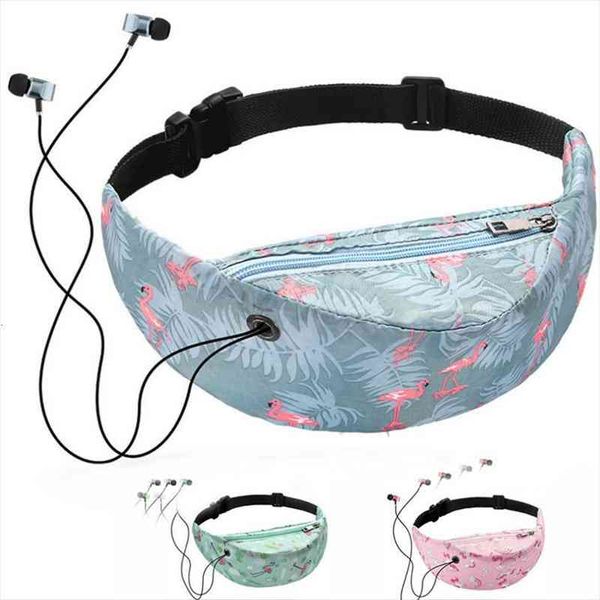 

fashion 3d colorful print waist bag men women fanny packs hip belt bags money travelling mountaineering mobile phone bag