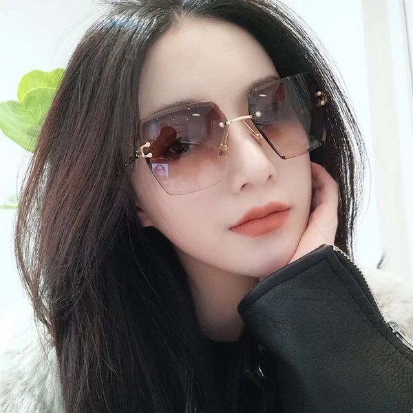 

benjamin 01 men's and women's fashion sunglasses, frameless candy color, uv400, 5 colors to choose, quality assurance, with box, 1, White;black