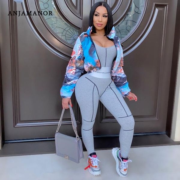 

angel aesthetic printed fashion bomber jacket winter clothes women hooded puffer cropped bubble coat d30-fe56 women's down & parkas, Black