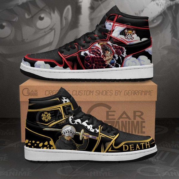 

ffy and trafalgar law sneakers custom anime shoes friend gifts