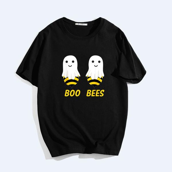 

men's t-shirts cotton cute boo bees tshirt streetwear summer oversized t shirt women harajuku short sleeves tee hip hop funny, White;black