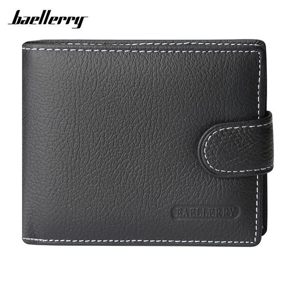 

wallets baellerry brand men wallet solid sample style zipper leather men's purse card horder male carteira masculina, Red;black