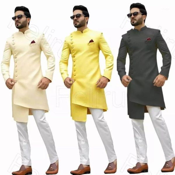 

elegant luxury long men's designer groomman tuxedo groom suits for men wedding wear slim fit male blazer 2 pcs & blazers, White;black
