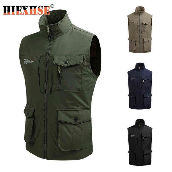 

waterproof vest men shark soft shell military tactical windbreaker casual coat male outerwaer men's jacket vests 211215, Black;white