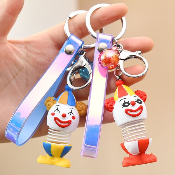 

new net red resin spring clown key ring for men and women a1, Silver