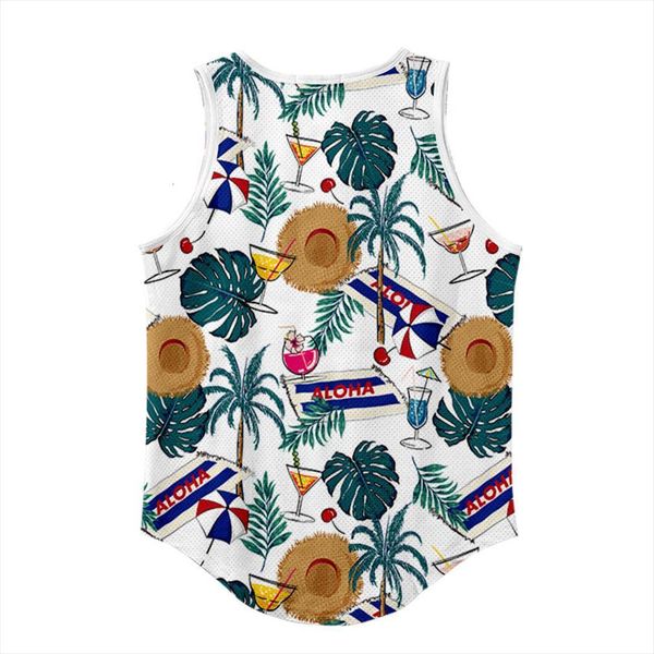 

men fitness singlet sleeveless shirt muscle round neck undershirt boy hawaii beach vest gyms clothing bodybuilding tank top, White;black