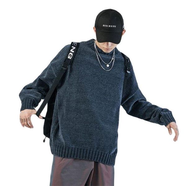

men's sweaters autumn winter men sweater casual fashion loose leisure stylish solid color simple smooth warm knit male youth to, White;black