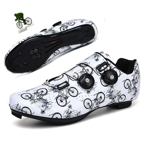 

cycling shoes men road bike locking sneakers mtb bicycle sapatilha ciclismo sport mountain footwear, Black