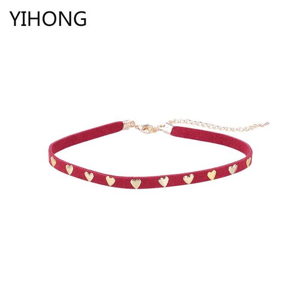 

arrival torques multicolor velvet choker necklace love statement chokers for women accessories, Golden;silver
