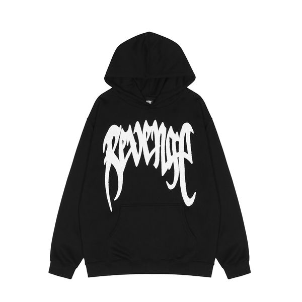 

embroidery pullover men women hooded hoodie sweatshirts black blue