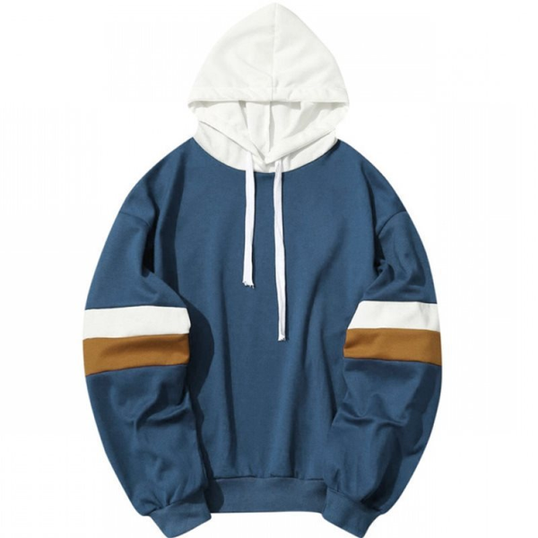

men's hoodies & sweatshirts splicing and women's parallel bars sweater hoodie, Black